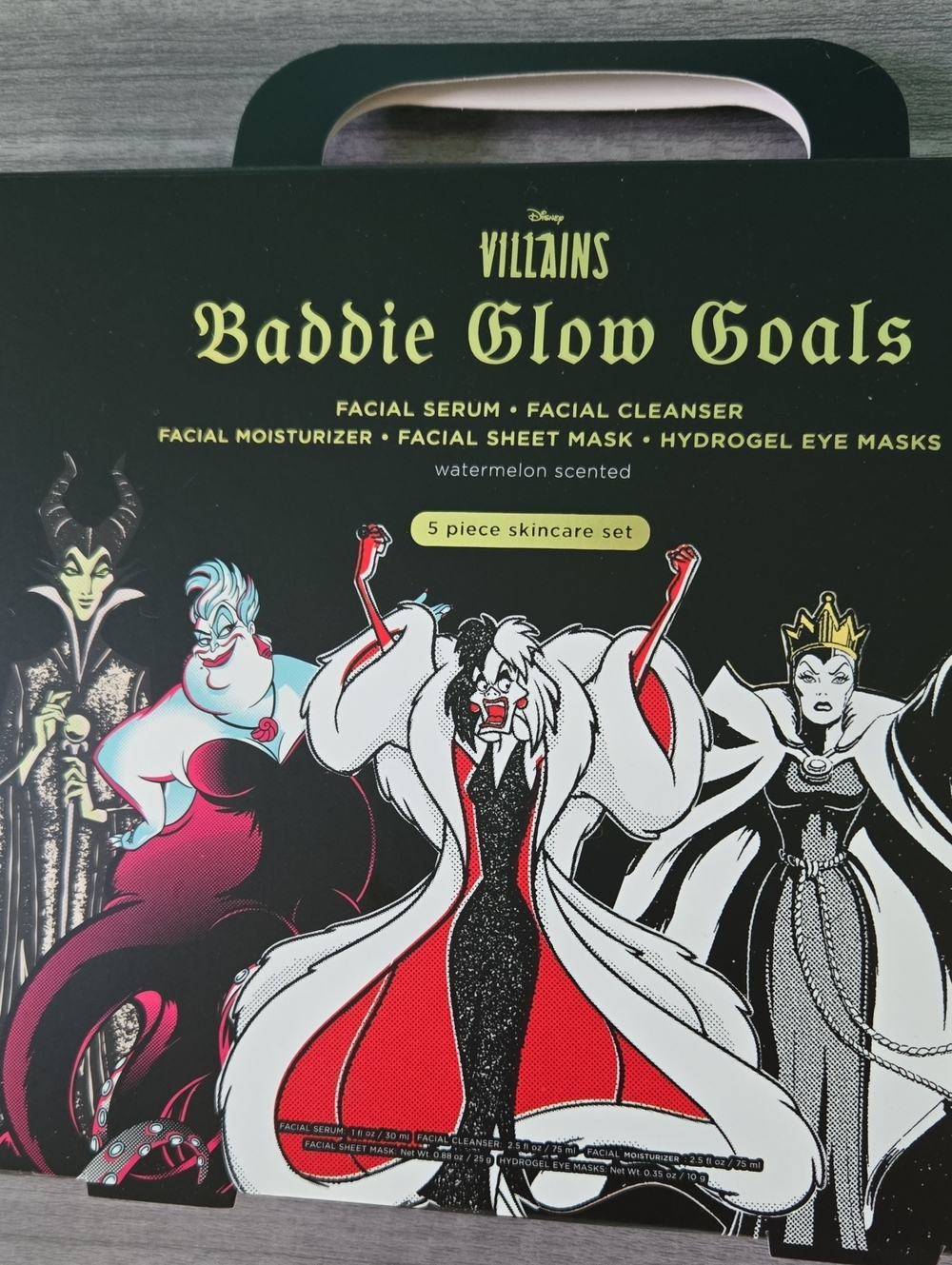 Disney Villains Baddie Glow Goals Skincare Set. Ursula, Creulla, Maleficent Xmas